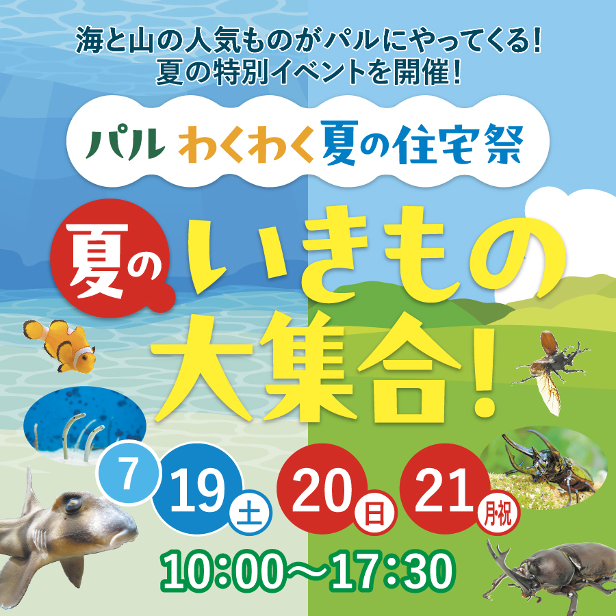 パルわくわく夏の住宅祭！  7/19(土)〜21(月・祝)